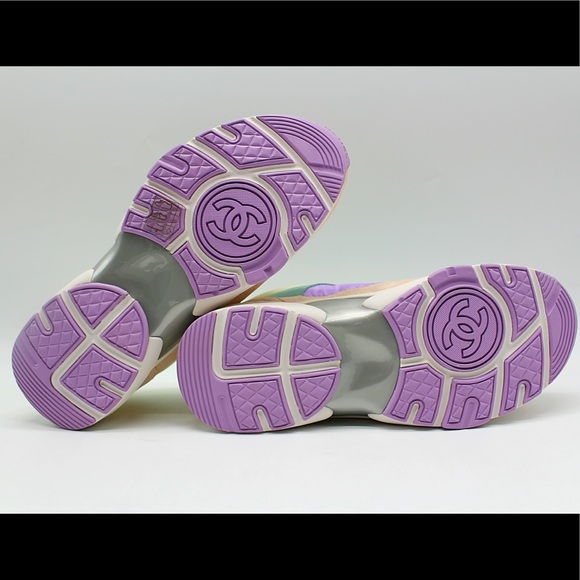 CHANEL Nylon Lambskin Suede Sports Runner Sneaker - Picture 6 of 7